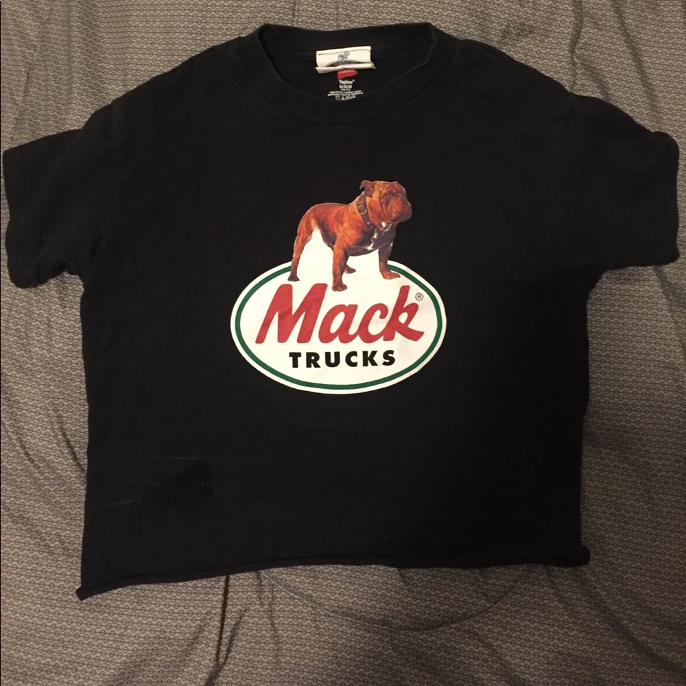 Vintage Mack trucks crop t shirt